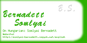 bernadett somlyai business card